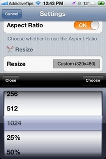 Photo Resizer iOS Options Photo Resizer iOS Options