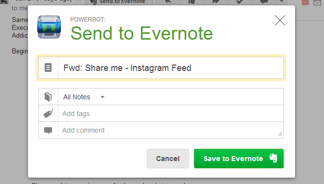 Powerbot for Gmail send evernote Powerbot for Gmail send evernote