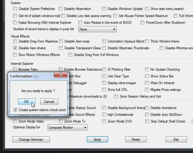 RT Registry Tweaks Confirm
