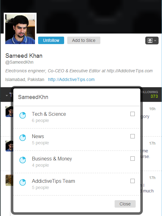 Sameed Khan's add to slice Sameed Khan's add to slice