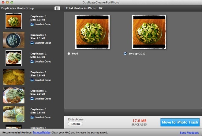 how to delete duplicate photos in iphoto