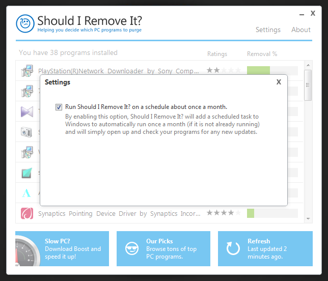 Should I Remove It Settings Should I Remove It Settings