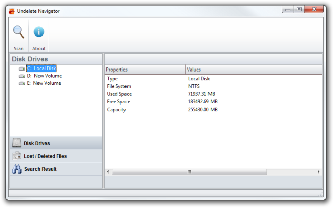 Undelete Navigator Main Undelete Navigator Main