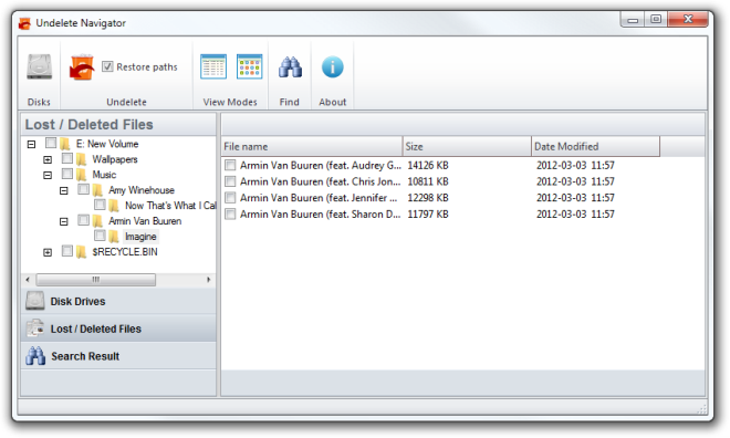 Undelete Navigator Music Undelete Navigator Music