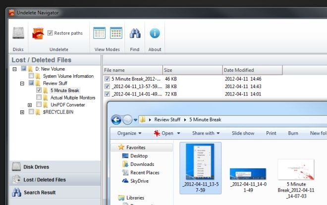 Undelete Navigator Restore Undelete Navigator Restore