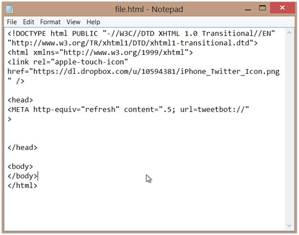 file.html - Notepad file.html - Notepad