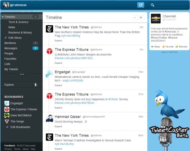 Popular Mobile Twitter App TweetCaster Gets A Web Interface [Review]