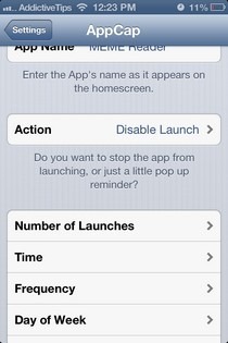 AppCap Cydia Settings AppCap Cydia Settings