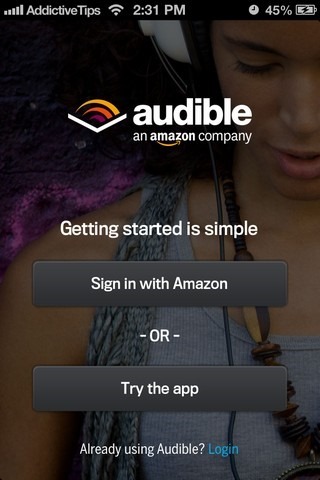 Аудиокниги из Audible iOS Login