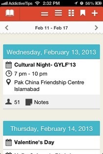 Event Book iOS List Event Book iOS List