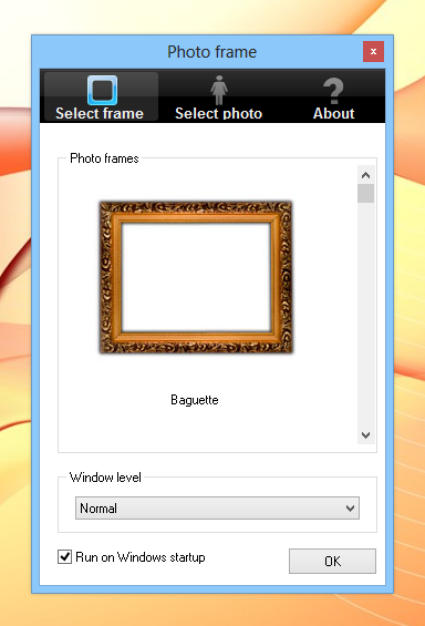 Free Photo Frame_Settings