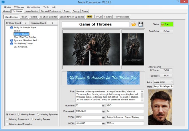 Media Companion_TV Shows Media Companion_TV Shows