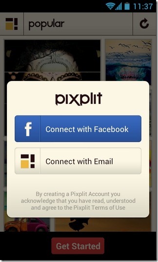 Pixplit-Android-Login Pixplit-Android-Login