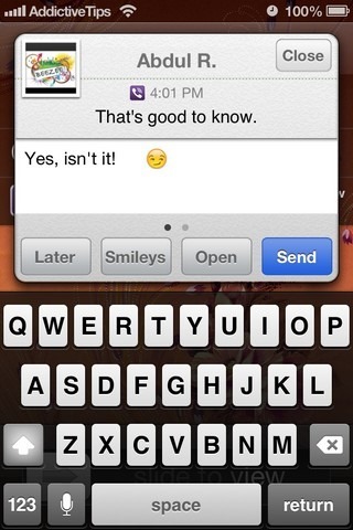 Quick Reply for Viber Locksreen