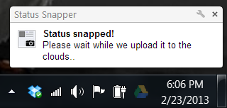 Status Snapper notification