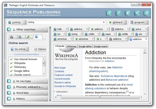 Internal browser