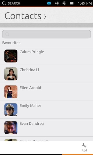 Ubuntu Touch Developer Preview Phone App Phone Contacts