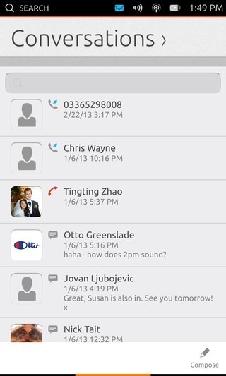 Ubuntu Touch Developer Preview Phone App Phone Conversations