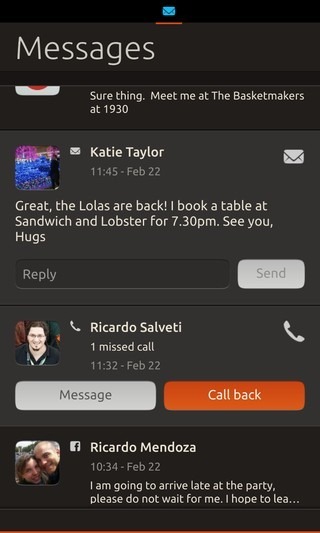 Ubuntu Touch Developer Preview Phone Notifications Messages 2