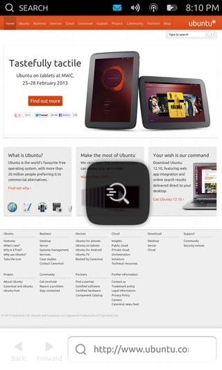Ubuntu Touch Developer Preview Phone Running Apps Gesture