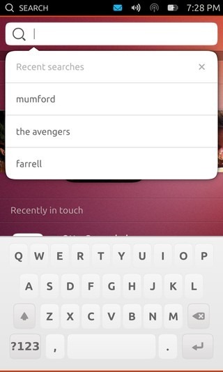 Ubuntu Touch Developer Preview Phone Search Recent