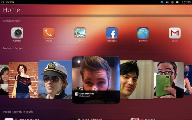 Ubuntu Touch Developer Preview Tablet Home