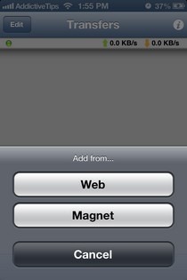 iTransmission iOS Options iTransmission iOS Options