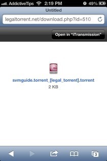 iTransmission iOS Safari iTransmission iOS Safari