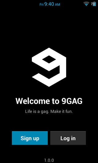 9GAG-Android-login-screen