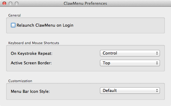 ClawMenu pref ClawMenu pref