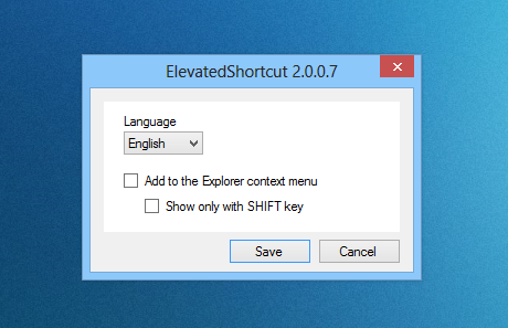 Elevated Shortcut_Settings Elevated Shortcut_Settings