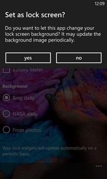 Lock Widgets WP8 Start