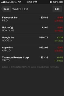 Reuters iOS Watchlist Reuters iOS Watchlist