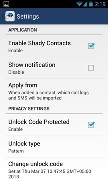 Shady Contacts for Android 10 Shady Contacts for Android 10