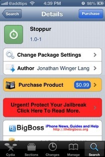 Stoppur Cydia Stoppur Cydia
