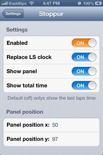 Stoppur Settings Stoppur Settings