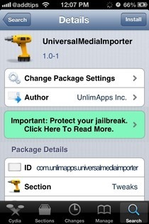 UniversalMediaImporter Cydia