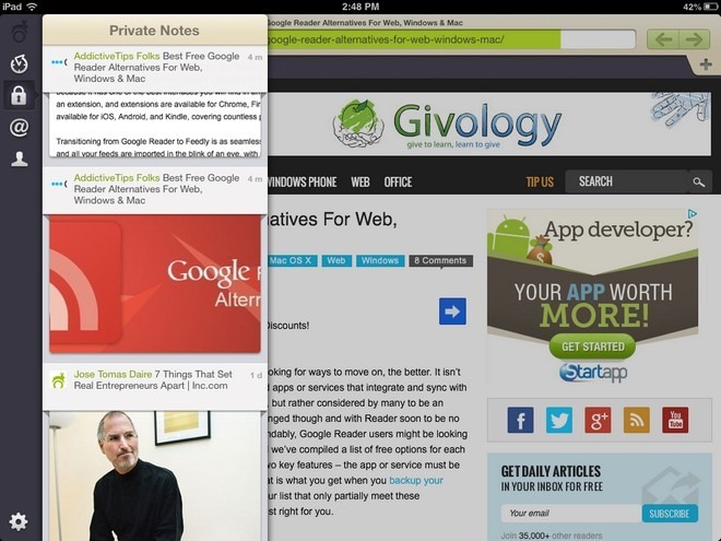 Webnote iPad Provate Webnote iPad Provate