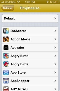 Emphasize iOS Settings Emphasize iOS Settings