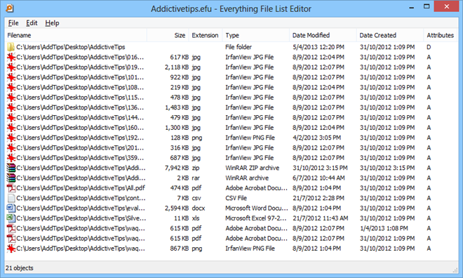 Everything File List Editor