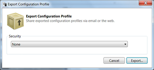 Export-configuration-profile