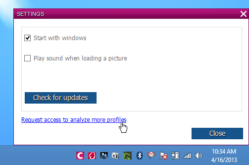 FB Checker Settings Window