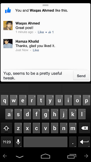 Facebook Home Likes & Comments 2