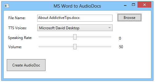 MS Word to AudioDocs