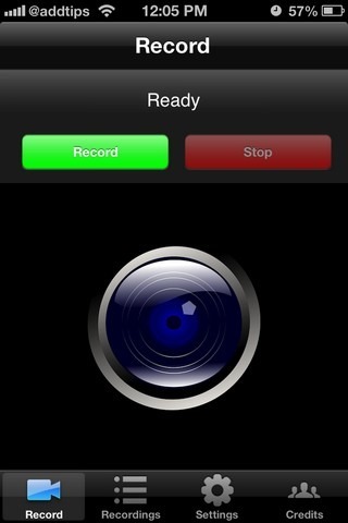 RecordMyScreen iOS Home