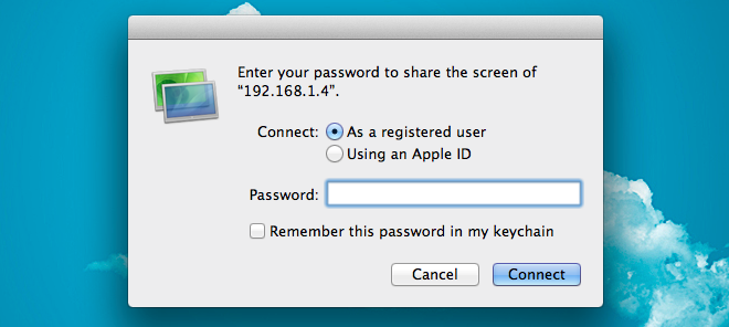 Screen Sharing password Screen Sharing password