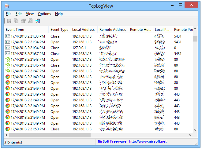 TcpLogView TcpLogView