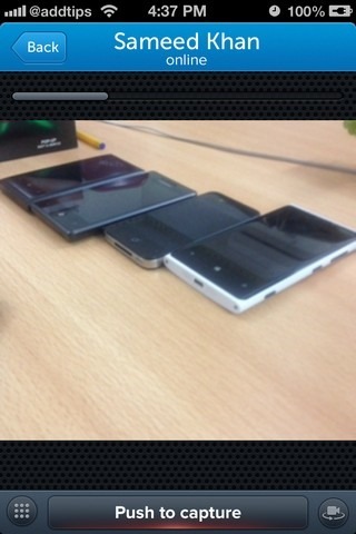 Vtalkie iOS Push To Capture