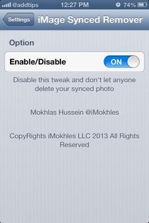 iMageSynced Remover Settings