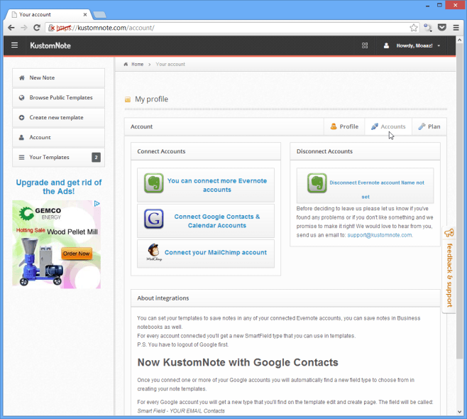 Account and profile settings Account and profile settings